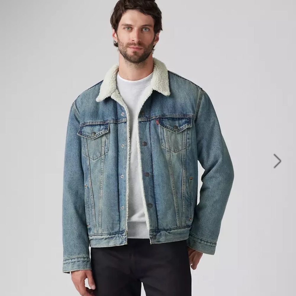 MENS JEAN LEVIS "TYPE III SHERPA TRUCKER JACKET"